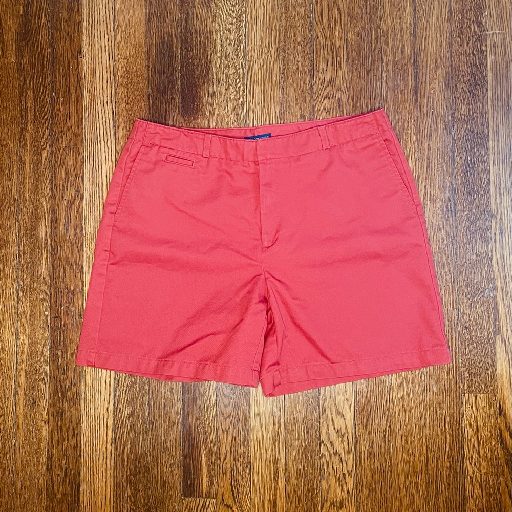 Dockers Red Bermuda Shorts Classic Cut 100% Cotton